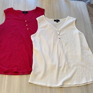 NAÏF Red and White Tank Tops for Women